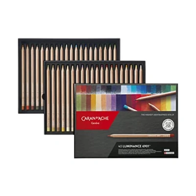 Imagen de Caran d&#039;Ache Luminance 6901 Paquete de 40 lápices colores, multicolor