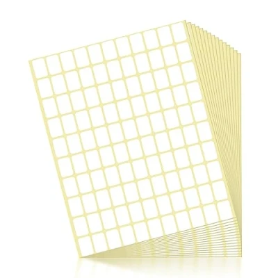 Imagen de Fousenuk 1485 piezas Etiquetas Adhesivas, Pegatinas Blancas Adhesivas 19 x 13 mm para Botella, Carpeta de Archivo y Caja Tarros, Escuela, Oficina, Cocina
