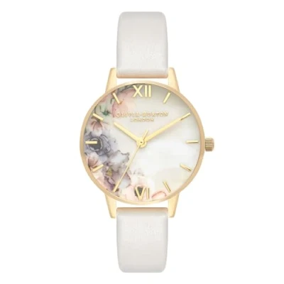 Imagen de Olivia Burton Reloj Analógico de Cuarzo para mujer con Correa en piel Rosa OB16PP45