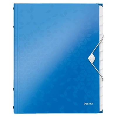 Imagen de LEITZ 46340036 Carpeta clasificador WOW PP 12 separadores DIN A4 color azul metalizado