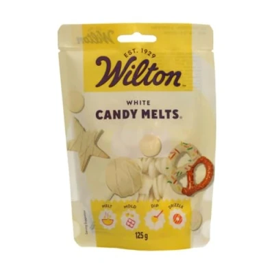 Imagen de Wilton Candy Melts Blanco Caramelos para Derretir con Sabor Dulce y Cremoso Moldear, Sumergir Decorar, Optimas Cake Pops, Dulces, Tartas Postres Revestidos, 125 g