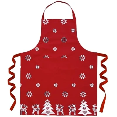 Imagen de Ragged Rose Billy Fir, Algodón, Delantal Rojo de Navidad, Estándar, 86 x 67 cm