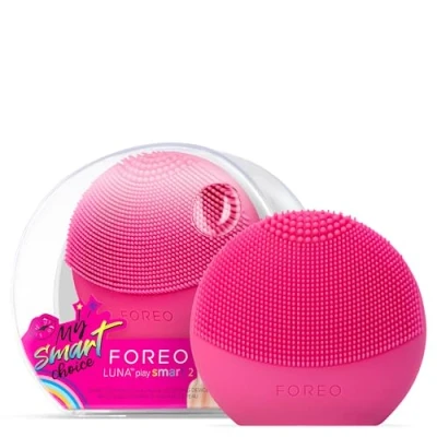 Imagen de FOREO LUNA play smart 2 Dispositivo de análisis la piel y limpieza facial para todo tipo piel, con pilas AAA reemplazables, Cherry Up
