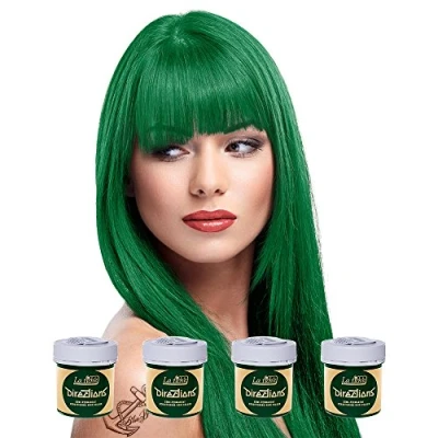 Imagen de 4 x La Riche Directions Semi Permanent Hair Color 88ml Tubs APPLE GREEN