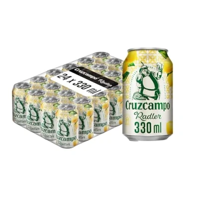 Imagen de Cruzcampo Radler Cerveza Limon Pack Lata, 24 x 33cl