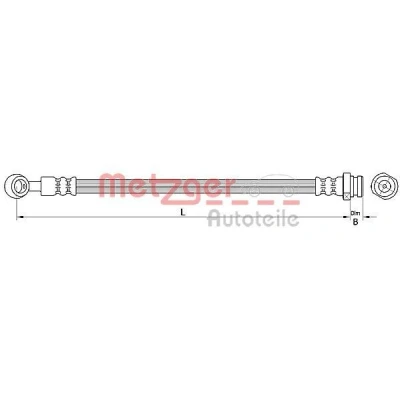 Imagen de METZGER 4110717 Latiguillos de Freno 297 M10 x 1 SF