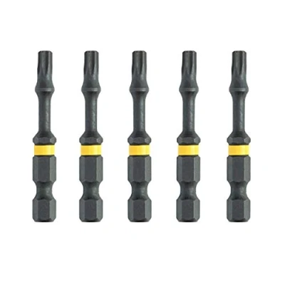 Imagen de DEWALT DT7394T QZ Juego de 5 puntas torsión impacto extrema TORX T15 50 mm, Aplicaciones atornillado Philips, Longitud 57 cabezas tornillos redondeadas Menos 4 movimiento