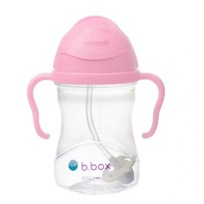 Imagen de b.box Vaso con Pajita para Niños Infantil Beber Desde Cualquier Ángulo Tapa Abatible, Ponderada, Antifugas, Agarre Fácil Botella 6m+ 240 ml