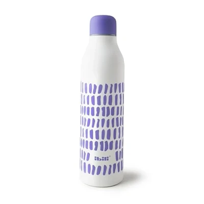 Imagen de IBILI Botella termo Doble pared Canvas 500 ml, Acero Inoxidable 18/10, pared, Reutilizable