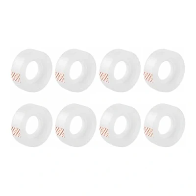Imagen de D.RECT Cinta Adhesiva de Oficina Transparente 8 Rollos, 18 mm x 20 m