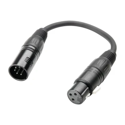 Imagen de Adam Hall Cables 3 STAR DGF 0020 Adaptador DMX de XLR 5 Pines macho a hembra 0,2 m