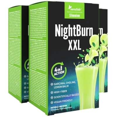 Imagen de Garcinia Cambogia, Achicoria, Inulina, Colina, Vitamina B6 y C Termogenico Alto en Fibra 30 Sobres para Días Ayuno Intermitente Con E Libro Gratuito NightBurn XXL SlimJOY