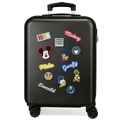 Imagen de Disney Have a good day Mickey Maleta de cabina Negro 37x55x20 cms Rígida ABS Cierre combinación 34L 2,6Kgs 4 Ruedas dobles Equipaje Mano