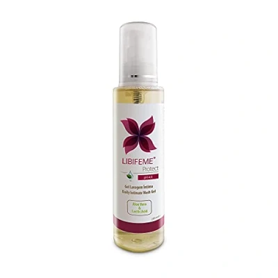 Imagen de LIBIFEME PROTECT Gel de Higiene intima con PH 4.0 Acido Láctico + Aloe Vera Aceites Esenciales Lactobacillus Limpia e hidrata la piel zona mujer 200 ml