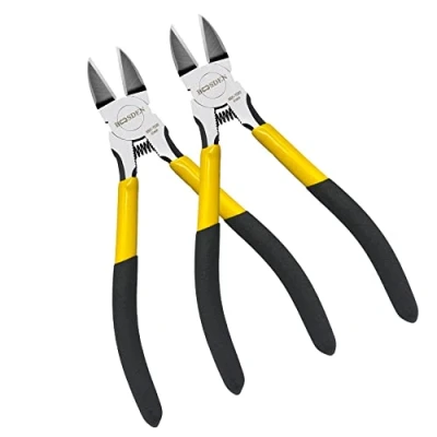 Imagen de Cortador Alambre, 2 Piezas, BOOSDEN Alicates De Corte Lateral 152mm, Con Resorte, a Ras Utilizado Para Reparación Electrónica, Procesamiento Joyas, Elaboración