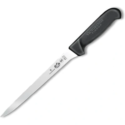 Imagen de Victorinox cuchillo de cocina, para filetear flexible Fibrox 20 cm, acero inoxidable, color negro, estándar