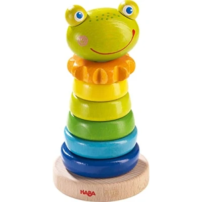 Imagen de HABA 302915 Pegging Game Frog, Multicoloured, for Ages 18 Months and Up (Made in Germany)