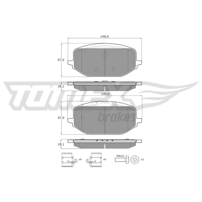 Imagen de Juego de pastillas TOMEX Brakes TX 60 54