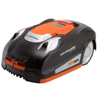 Imagen de Yard Force Robot cortacésped NX80i (hasta 800 m², con conexión Wi Fi, aplicación, Sensor ultrasónico iRadar, función de Corte Bordes, Panel Control LCD Teclado numérico), negro/naranja