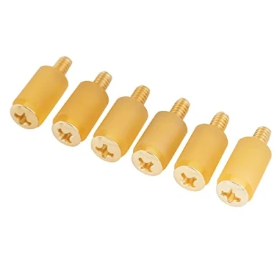 Imagen de Musiclily Ultra UNC#6 32X3/4 Pulgadas Acero Inoxidable Tornillos y Tubo Goma de Pastilla Single Coil para Guitarra Eléctrica tipo Fender Strat USA/Mexico, Dorado (Set 6)