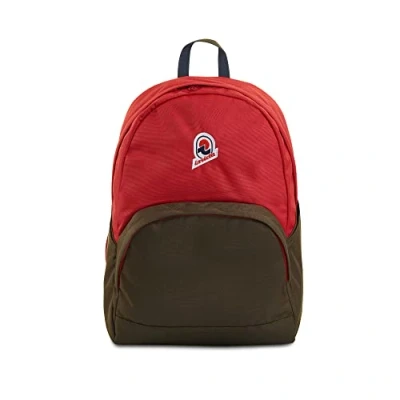 Imagen de Invicta Mochila, ORIK COLORBLOCK Mochila ecológica, Casual, Unisex, Perfecto para la oficina, los viajes, el tiempo libre y escuela, Funda portátil, diseño italiano, marrón/rojo