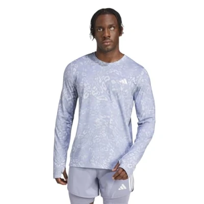 Imagen de adidas Performance OWN THE RUN Climacool 3STRIPES Camiseta de manga larga, Hombre, Talla: Large, Dash grey violet tone