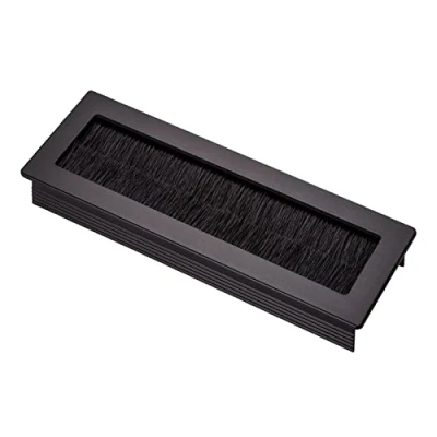 Imagen de SOTECH 1 x pasacables Toledo de aluminio anodizado negro 150 70 mm Dimensión montaje: 140 62 15,3
