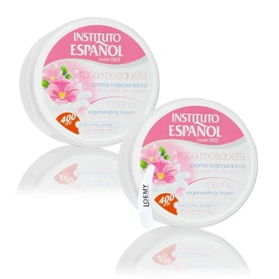 Imagen de Instituto Español Crema Corporal Hidratante regeneradora con ácido hialurónico de prevención estrías Cuidado preventivo la piel seca, agrietada, áspera Set 800ml