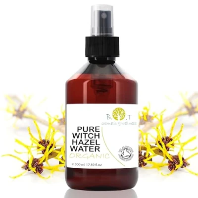 Imagen de Agua de Hamamelis BIO Tónico Facial Astringente 500 ml Witch Hazel Limpiador y Reductor Poros Piel Grasa Sensible Elimina Imperfecciones
