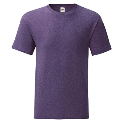 Imagen de Fruit of the Loom Iconic T Pack de 10 camisetas para hombre (tallas S 5XL), Color morado., XL