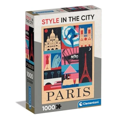 Imagen de Clementoni Style In The City Paris Puzzle De 1000 Piezas, Rompecabezas Adultos, Entretenimento, 39843, Multicolor
