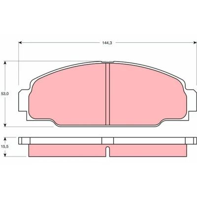 Imagen de TRW GDB3090 Juego de pastillas freno no preparado para indicador desgaste TOYOTA: Dyna 150 Camión plataforma/Chasis