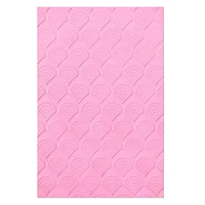 Imagen de Sizzix by Chapter Multi Level Textured Impressions Embossing Folder Fan Tiles de Jennifer Ogborn 665746 Capítulo 2 2022, Papel, Multicolor, One Size