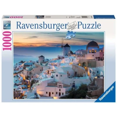 Imagen de Ravensburger Puzzle Santorini, 1000 Piezas, Puzzles para Adultos, Piezas Pegamento Enmarcar, Rompecabezas Foto, Paisaje, 70x50cm