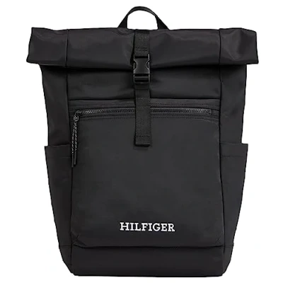 Imagen de Tommy Hilfiger Monotype Rolltop Backpack Unisex Mochila, Talla: One Size, Black