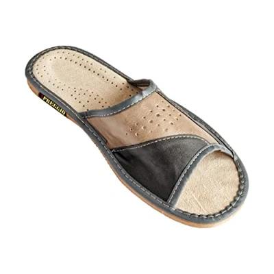 Imagen de APREGGIO Zapatillas Hombre de Cuero Practicas Casa para Pantuflas con Suela Sólida Casual