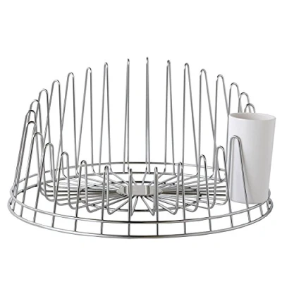 Imagen de Alessi A Tempo escurrecubiertos (Escurreplatos de sobremesa, Acero inoxidable, Color blanco, Resina termoplástica, Pauline Deltour)