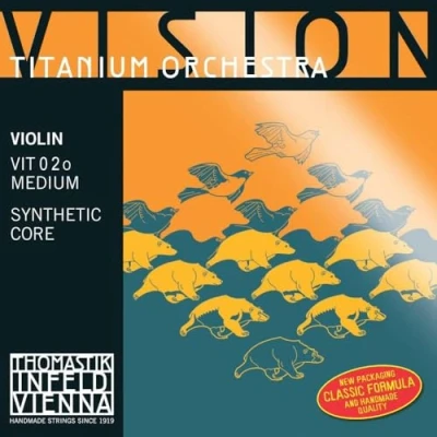 Imagen de Thomastik cuerda para violín 4/4 Vision Titanium Orchestra La núcleo sintético, Hydronalium entorchado, medio