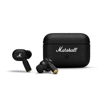 Imagen de Auriculares True Wireless Marshall Motif II A.N.C., Cancelación activa ruido, 30h de reproducción, Carga inalámbrica, Negro