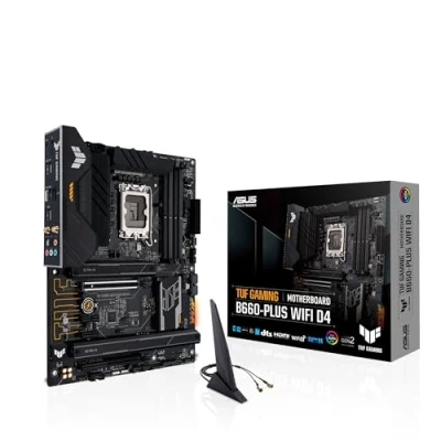 Imagen de ASUS TUF GAMING B660 PLUS WIFI D4 Placa base ATX Intel LGA 1700 (VRM de 10+1 fases, PCIe 5.0, tres M.2 4.0, 2.5Gb Ethernet, DisplayPort, HDMI, USB 3.2 tipo C frontal, Aura Sync)
