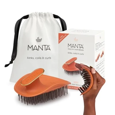 Imagen de Manta Kinks, Coils &amp; Curls 4 en 1 cepillo saludable para cabello y cuero cabelludo, rizado