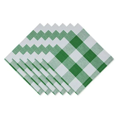 Imagen de DII Buffalo Check Collection, Juego de Mesa clásico Granja, servilletas, 20 x 20, Verde y Blanco, 6 Piezas