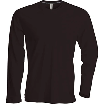Imagen de Kariban Herren T Shirt Langarm Von notrash2003 (S, Chocolate)