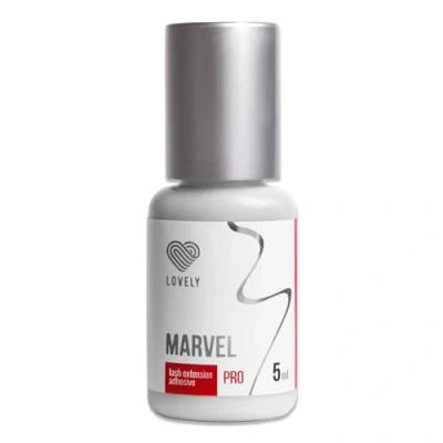 Imagen de pegamento para pestañas LOVELY MARVEL (5ml, color: NEGRO) rápido, 8 semanas de adhesión, bajo desarrollo vapor, muy duradero, extensiones profesionales