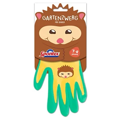 Imagen de Spontex Guantes de jardinería para niños, ideales jugar y trabajar en el jardín, con revestimiento nitrilo, color no seleccionable, 1 par, 7 8 años