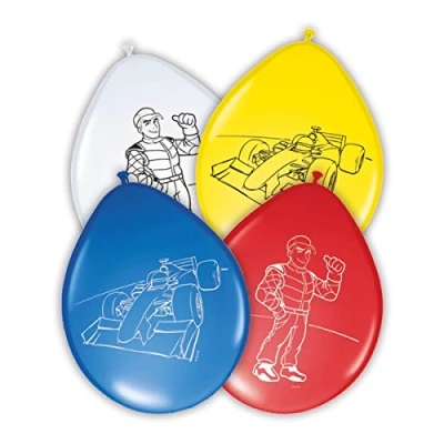 Imagen de Folat B.V Globos de Fórmula 1 8 Piezas, Multicolor (65095)