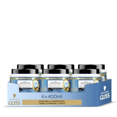 Imagen de Gliss Mascarilla para pelo abierto y encrespado Split Hair Miracle 6uds de 400ml (2.400ml)