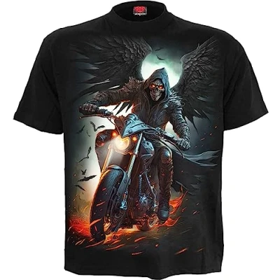 Imagen de Spiral Night Rider Hombre Camiseta Negro XXL 100% algodón Regular