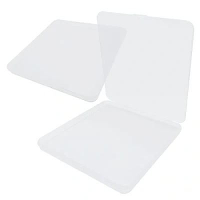 Imagen de UMCHU 2 Piezas Caja de Almacenaje con Tapa,Cajas Plastico,Caja Plástico Transparente,para Joyas, Artículos pequeños(15 * 15 1.3cm)