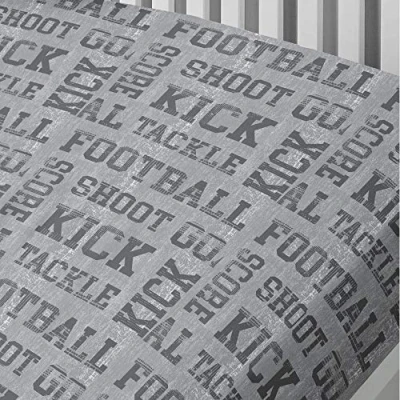 Imagen de Bedlam Sábana Bajera Ajustable para niños, tamaño de Cama Individual, Ropa Gris y Amarilla